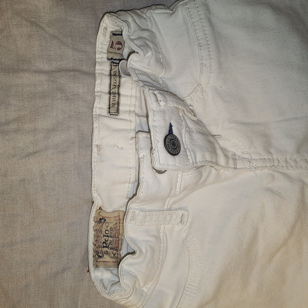 Ralph Lauren Polo White Denim Jeans Size 5 (Girls)